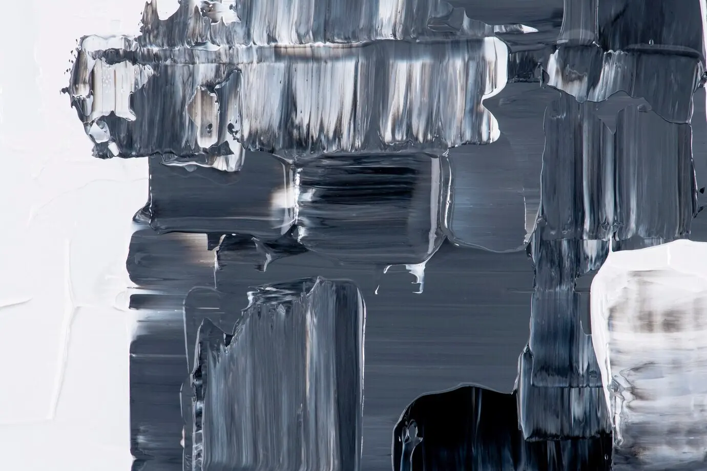 Abstraktes Hintergrundbild, Textur schwarzer Acrylfarbe